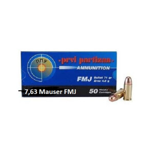 Prvi partizan 7,63 Mauser - 85gr FMJ