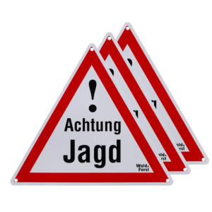 "Achtung Jagd " Warnschild - 3er Pack