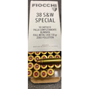 Fiocchi 38 Special - 158 gr FMJ  Zero Pollution 50 Pcs.