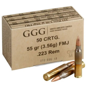 GGG 223 Rem. - 55gr FMJ. Munition 1000 St.