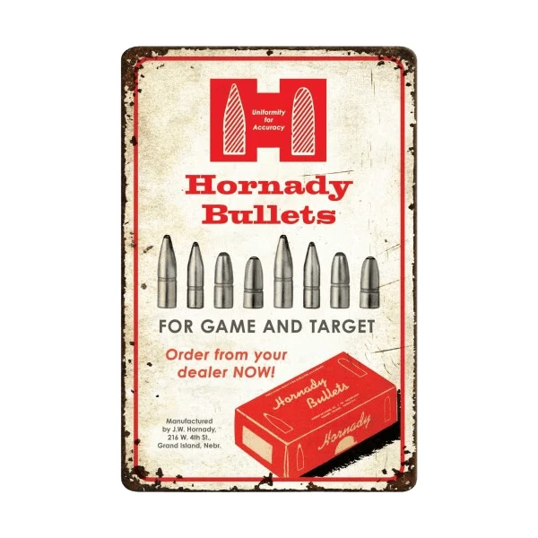 Hornady Bullets Rustic Tin Sign gallery